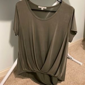 Super soft olive green top
